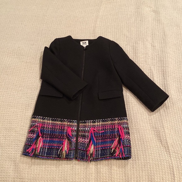 Milly Minis Designer Coat Size 6 Wool with Satin Lining - Picture 3 of 12